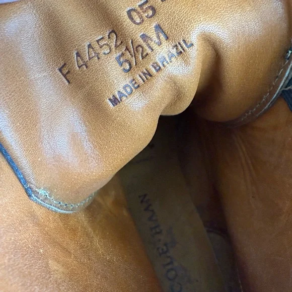 Cole Haan Black Leather Combat Boots - Picture 5 of 5